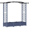 Pakeltas lovas su trelėmis ir stogu Pilka 169 x 40 x 123 cm PP