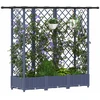 Pakeltas lovas su trelėmis ir stogu Pilka 164 x 40 x 121 cm PP