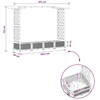 Pakeltas lovas su trelėmis ir stogu Ruda 207 x 40 x 123 cm PP