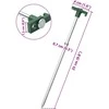 Palapinės kaiščiai, 12vnt., 25cm, skersmuo 7mm, plienas ir PP