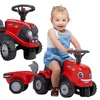 FALK Traktorius Baby CASE IH su Priekaba Raudonas