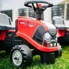 FALK Traktorius Baby CASE IH su Priekaba Raudonas