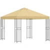 Pavėsinė 3 x 3 m Kreminė Poliesteris ir plienas 190 gsm
