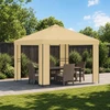 Pavėsinė 3 x 3 m Kreminė Poliesteris ir plienas 190 gsm