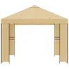 Pavėsinė 3 x 3 m Kreminė Poliesteris ir plienas 190 gsm