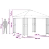 Pavėsinė 3 x 3 m Kreminė Poliesteris ir plienas 190 gsm