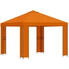 Pavėsinė 3 x 3 m Oranžinė Poliesteris ir plienas 190 gsm