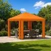 Pavėsinė 3 x 3 m Oranžinė Poliesteris ir plienas 190 gsm
