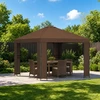 Pavėsinė 3 x 3 m Ruda Poliesteris ir plienas 190 gsm