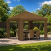 Pavėsinė 3 x 3 m Taupe Poliesteris ir plienas 190 gsm