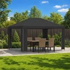 Pavėsinė 4 × 3 m Antracito Poliesteris ir plienas 190 gsm
