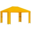 Pavėsinė 4 × 3 m Geltona Poliesteris ir plienas 190 gsm