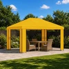 Pavėsinė 4 × 3 m Geltona Poliesteris ir plienas 190 gsm