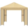 Pavėsinė 4 × 3 m Kreminė Poliesteris ir plienas 190 gsm