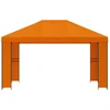 Pavėsinė 4 × 3 m Oranžinė Poliesteris ir plienas 190 gsm