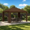 Pavėsinė 4 × 3 m Ruda Poliesteris ir plienas 190 gsm