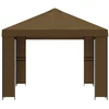 Pavėsinė 4 × 3 m Taupe Poliesteris ir plienas 190 gsm