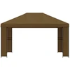 Pavėsinė 4 × 3 m Taupe Poliesteris ir plienas 190 gsm
