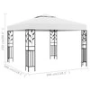 Pavėsinė, baltos spalvos, 3x3m, 180g/m²