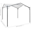 Pavėsinė, baltos spalvos, 3x3x2,6m, 180g/m²