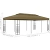 Pavėsinė-palapinė, taupe spalvos, 6x3x2,7m, 180g/m²