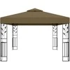 Pavėsinė su dvigubu stogu, taupe spalvos, 3x4m, 180g/m²