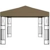 Pavėsinė su lempučių girliandomis LED, taupe, 3x3m