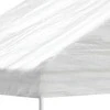 Pavėsinė su stogu, balta, 5,88x2,23x3,75m, polietilenas