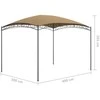 Pavėsinė, taupe spalvos, 3x4x2,65m, 180 g/m²