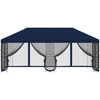 Paviljonas su šoninėmis sienelėmis 6 x 3 m Mėlyna