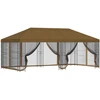 Paviljonas su šoninėmis sienelėmis 6 x 3 m Taupe