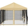 Paviljonas su šoninėmis sienelėmis 6 x 3 m Kreminė