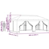 Sodo pavėsinė su šoninėmis sienelėmis 6 x 3 m Žalia