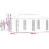 Sodo Paviljonas 6 x 3 m Kreminė Poliesteris ir plienas 190 gsm