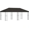 Sodo Paviljonas 6 x 3 m Antracito Poliesteris ir plienas