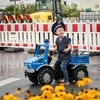 Pedalinis sunkvežimis policijos automobilis Rolly Toys RolliUnimog Mercedes-Benz