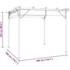 Pergolė su įtraukiamu stogu, taupe spalvos, 3x3m, plienas