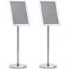 Plakato stendai 2 pcs Sidabro 32.7 x 24 x 108 cm Aliuminis