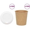 popieriniai kavos puodeliai su dangteliais 1000 vnt 4oz 100ml