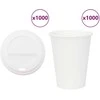 popieriniai kavos puodeliai su dangteliais 1000 vnt 12oz 300ml