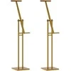 Prekybos parodos stendai 2 pcs Auksinė 26,5 x 26,5 x 150 cm