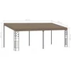 Prie sienos montuojama pavėsinė, taupe spalvos, 6x3x2,5m
