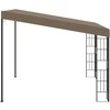 Prie sienos montuojama pavėsinė, taupe spalvos, 3x3m, audinys