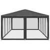 Proginė palapinė su 12 sienomis, antracito, 8x4m, HDPE