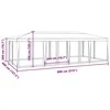 Proginė palapinė su 12 tinklinėmis sienomis, balta, 8x4m, HDPE