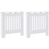 Radiatoriaus dangtis 2 pcs Balta 78x19x81,5cm Apdirbta mediena 3403241