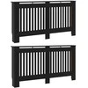 Radiatoriaus dangtis 2 pcs Juoda 152x19x81,5cm Apdirbta mediena 3403232