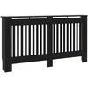 Radiatoriaus dangtis 2 pcs Juoda 152x19x81,5cm Apdirbta mediena 3403232