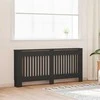Radiatoriaus dangtis 2 pcs Juoda 172x19x81,5cm Apdirbta mediena 3403235