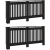 Radiatoriaus dangtis 2 pcs Juoda 172x19x81,5cm Apdirbta mediena 3403235